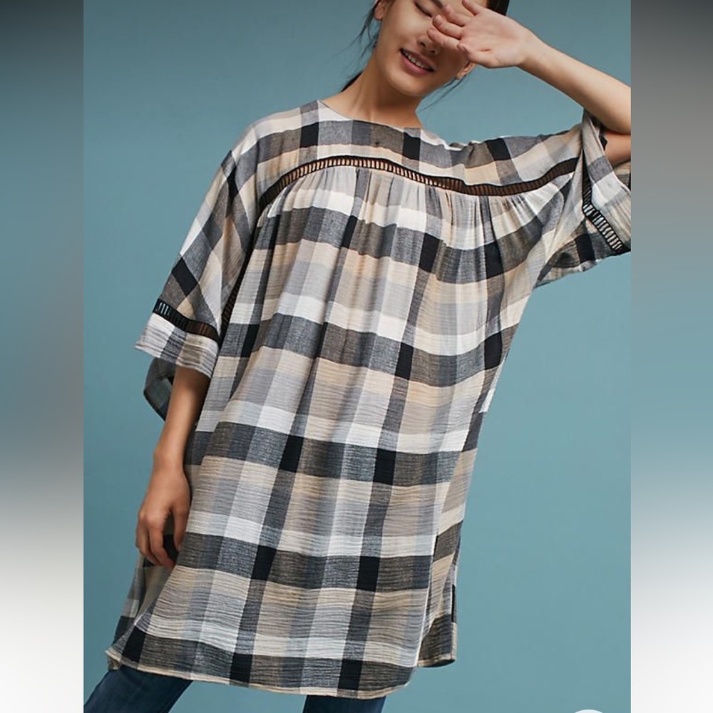 Maeve Anthropologie Plaid Tunic-Dress